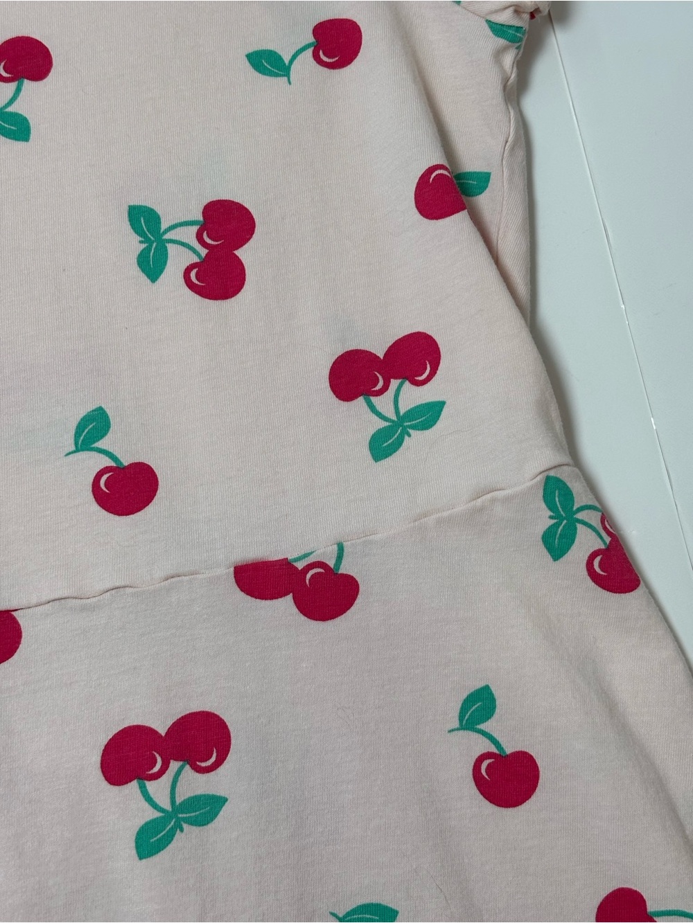 3/10$ George 100% Cotton Pink Cherry Print Flared Skater Dress XL 14-16 Summer - Picture 3 of 5